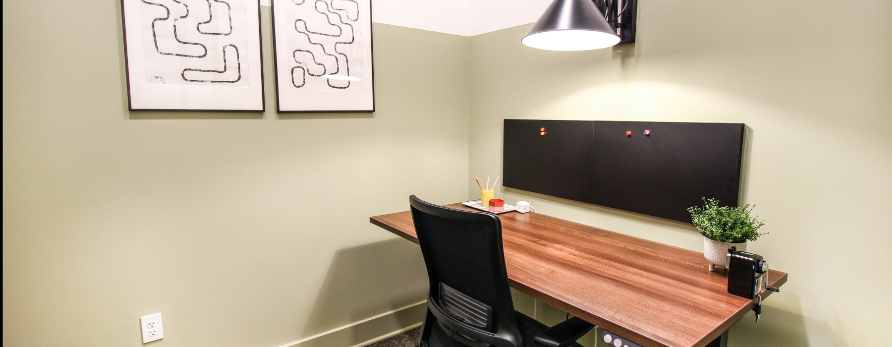 office area with computer