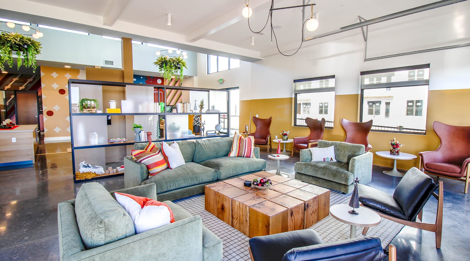 State-of-the-art amenities Beautiful clubroom with lounge seating